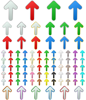 Colorful Arrow Icons Collection PNG Image