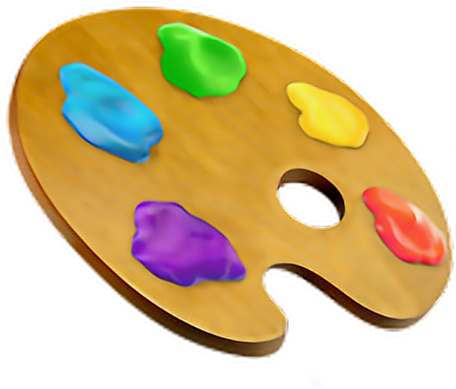 Colorful Artist Palette PNG Image