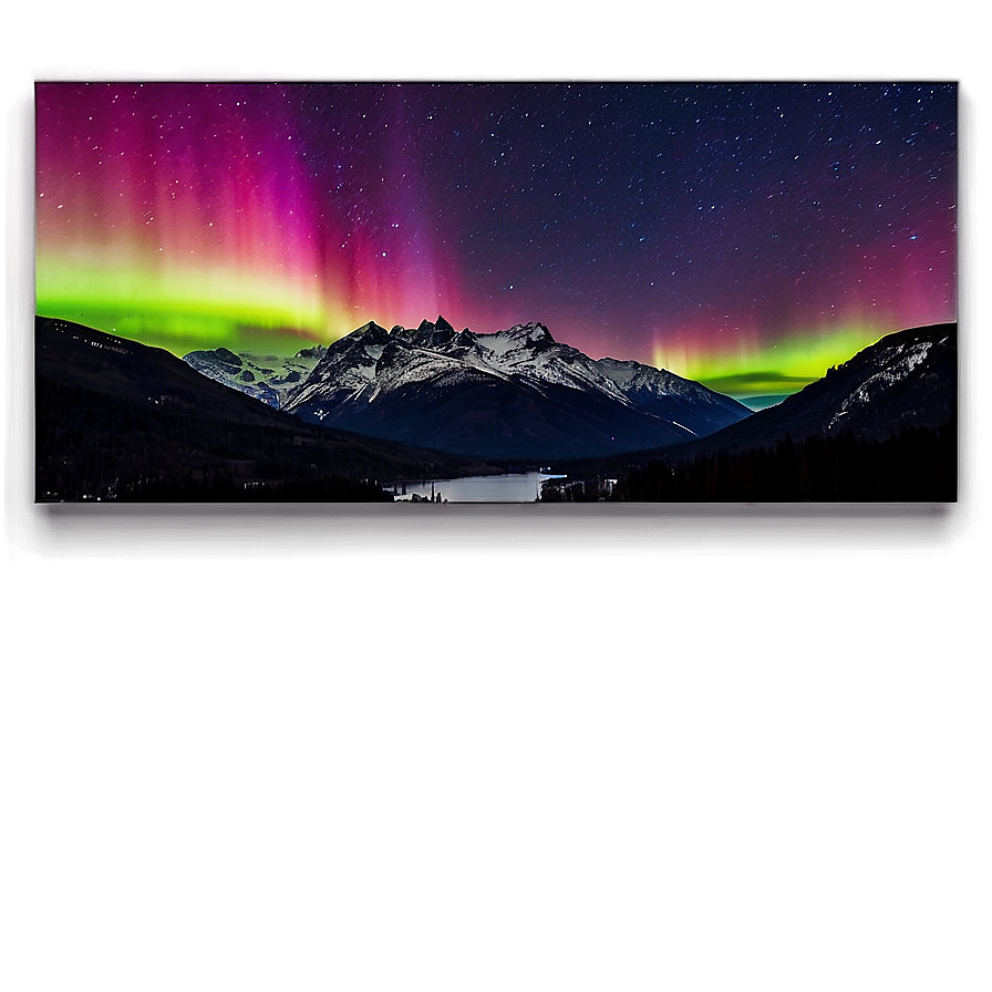 Colorful Aurora Over Mountains Png 06202024 PNG Image