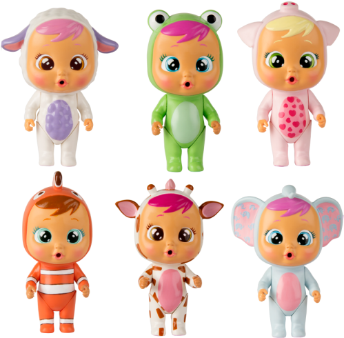 Colorful_ Baby_ Dolls_in_ Animal_ Costumes PNG Image