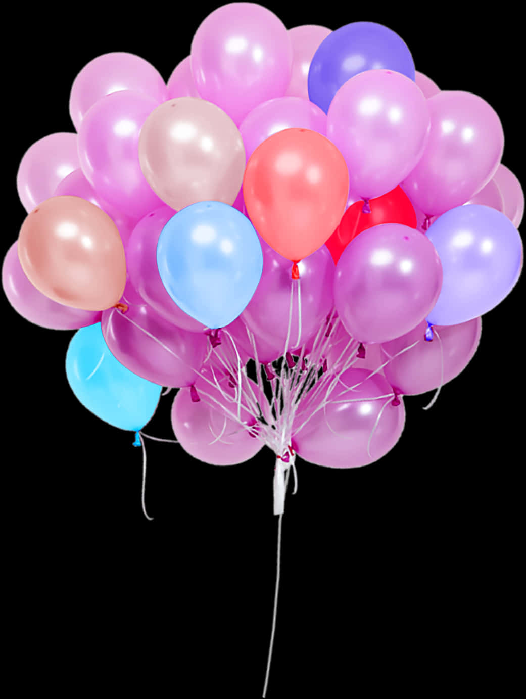 Colorful Balloons Bunch Transparent Background PNG Image