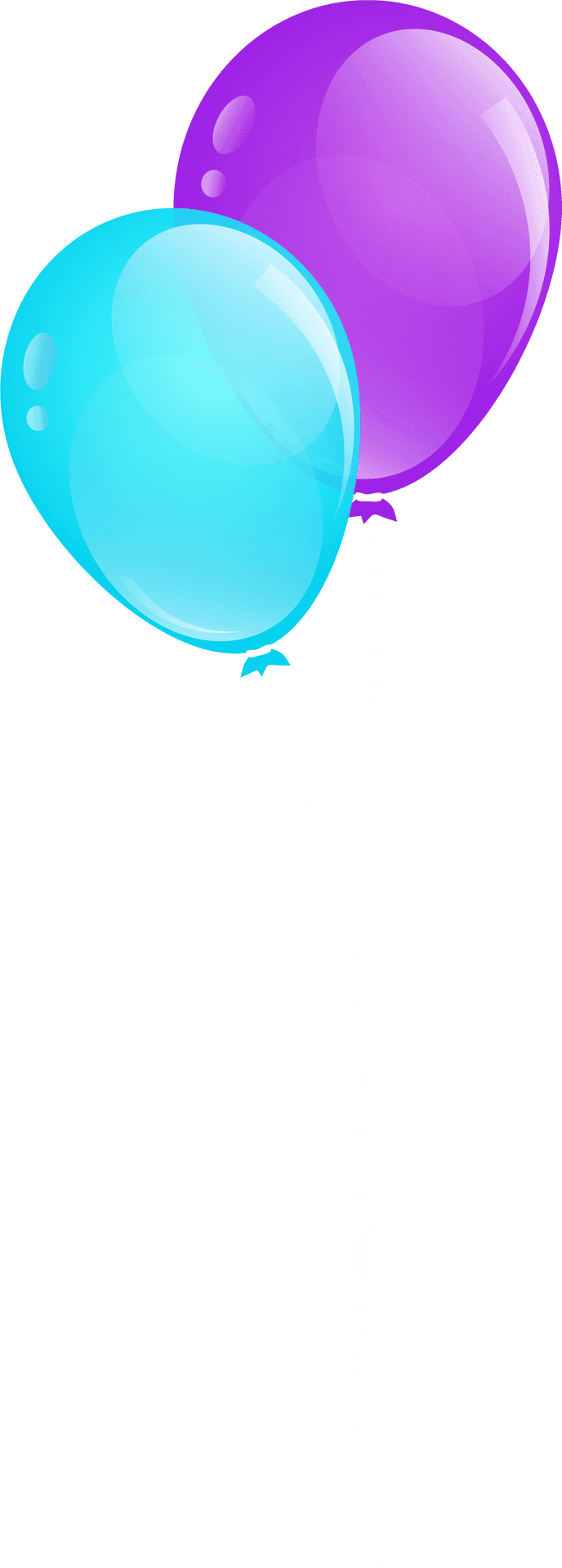 Colorful Balloons Floating Transparent Background PNG Image