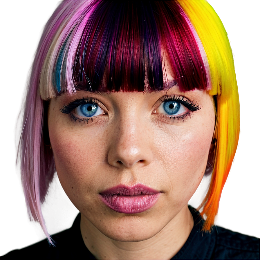 Colorful Bangs Trends Png 94 PNG Image