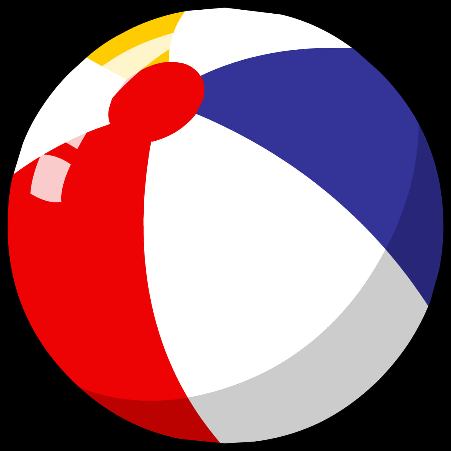 Colorful Beach Ball Graphic PNG Image