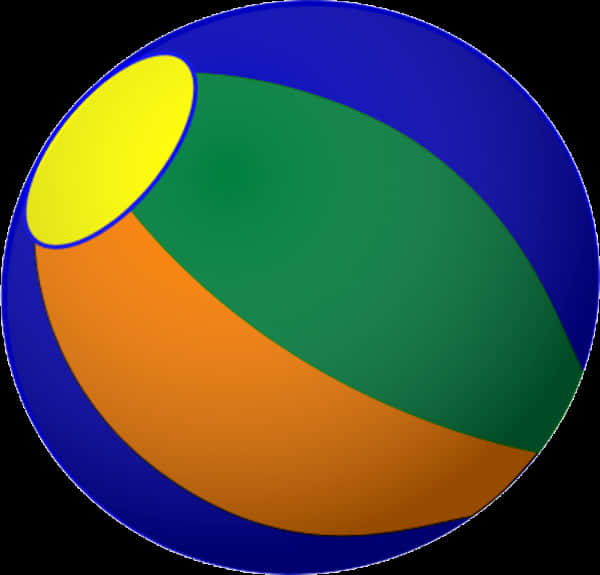 Colorful Beach Ball Graphic PNG Image