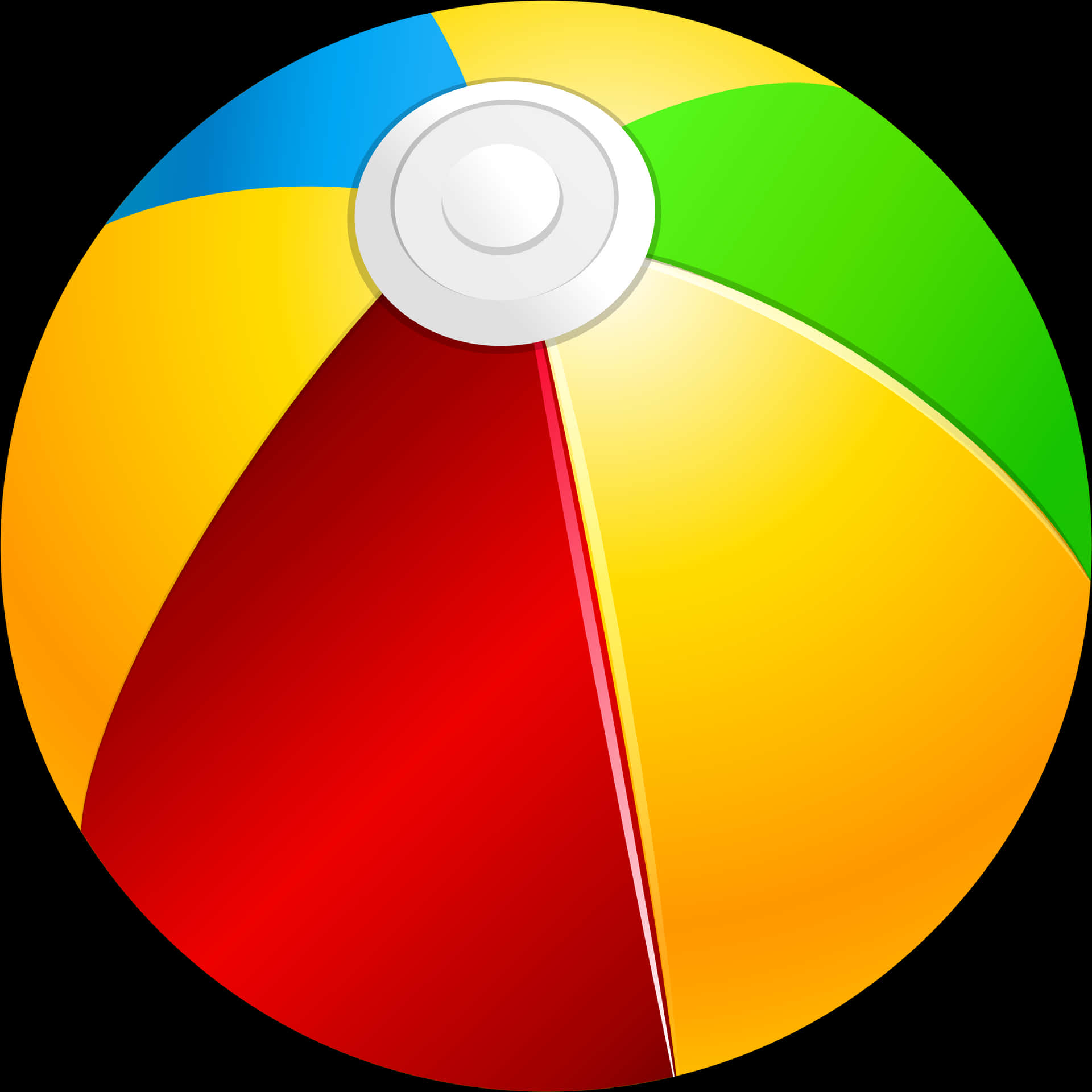 Colorful Beach Ball Graphic PNG Image