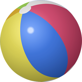 Colorful Beach Ball Graphic PNG Image