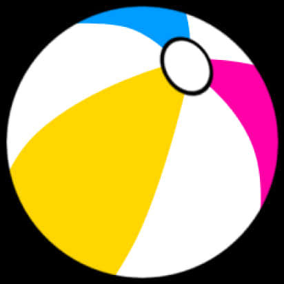 Colorful Beach Ball Icon PNG Image