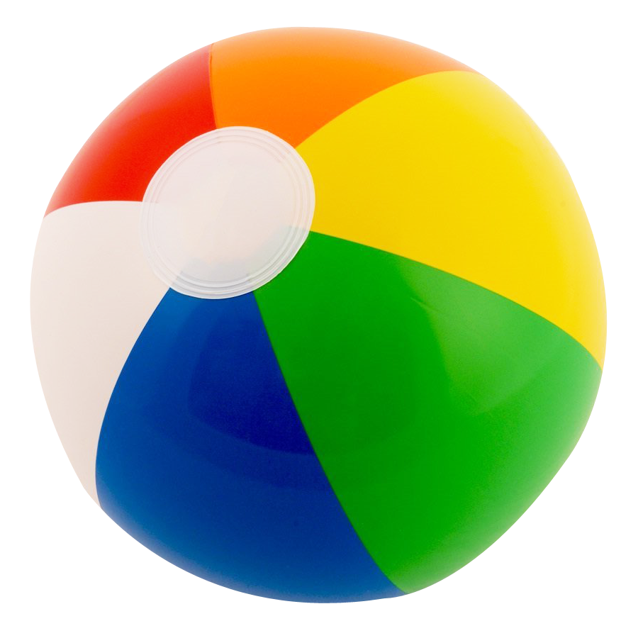 Colorful Beach Ball Isolated PNG Image