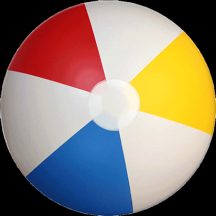 Colorful Beach Ball Isolated PNG Image