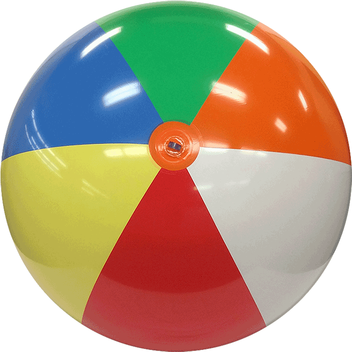 Colorful Beach Ball Isolated PNG Image