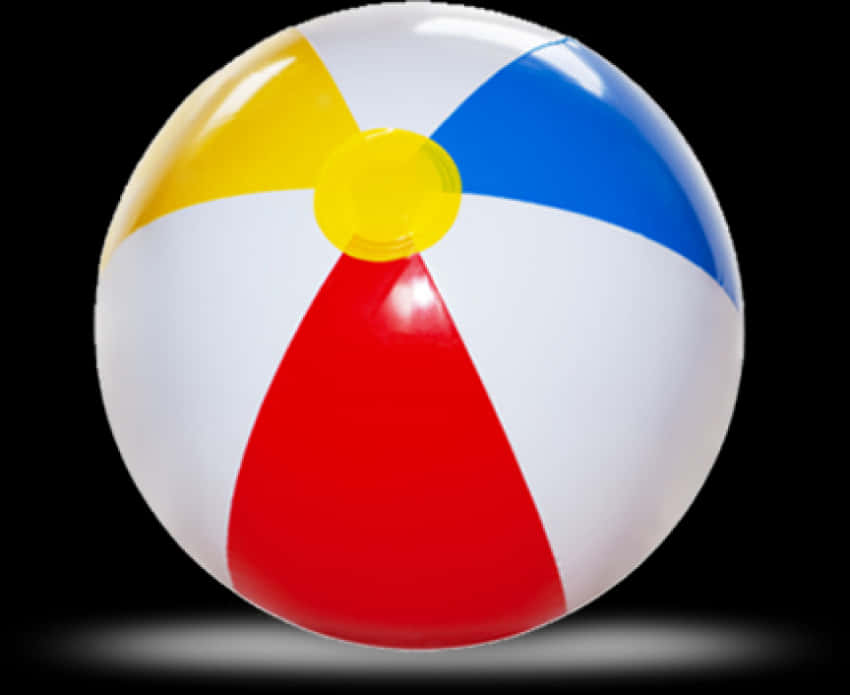 Colorful Beach Ball Isolated PNG Image