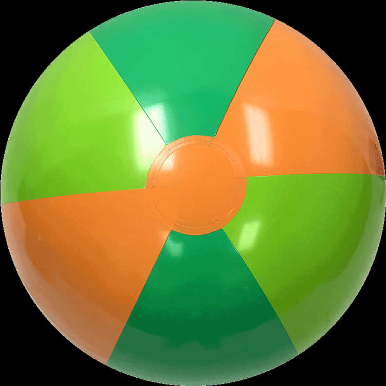 Colorful Beach Ball Isolatedon Black PNG Image