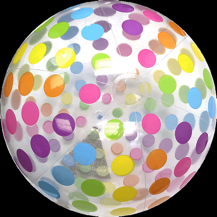 Colorful Beach Ball Pattern PNG Image