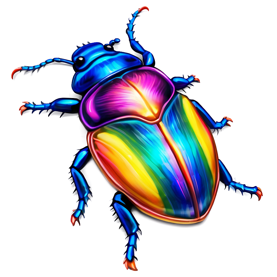 Colorful Beetle Artwork Png Kxt PNG Image