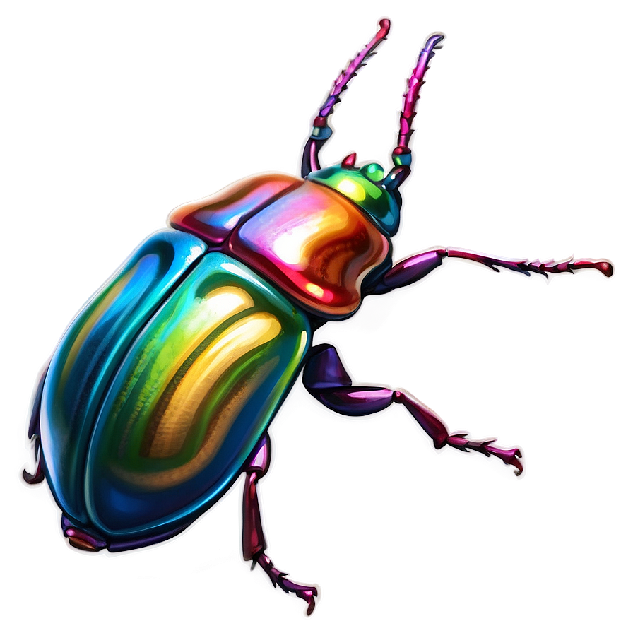 Colorful Beetle Artwork Png Rem PNG Image