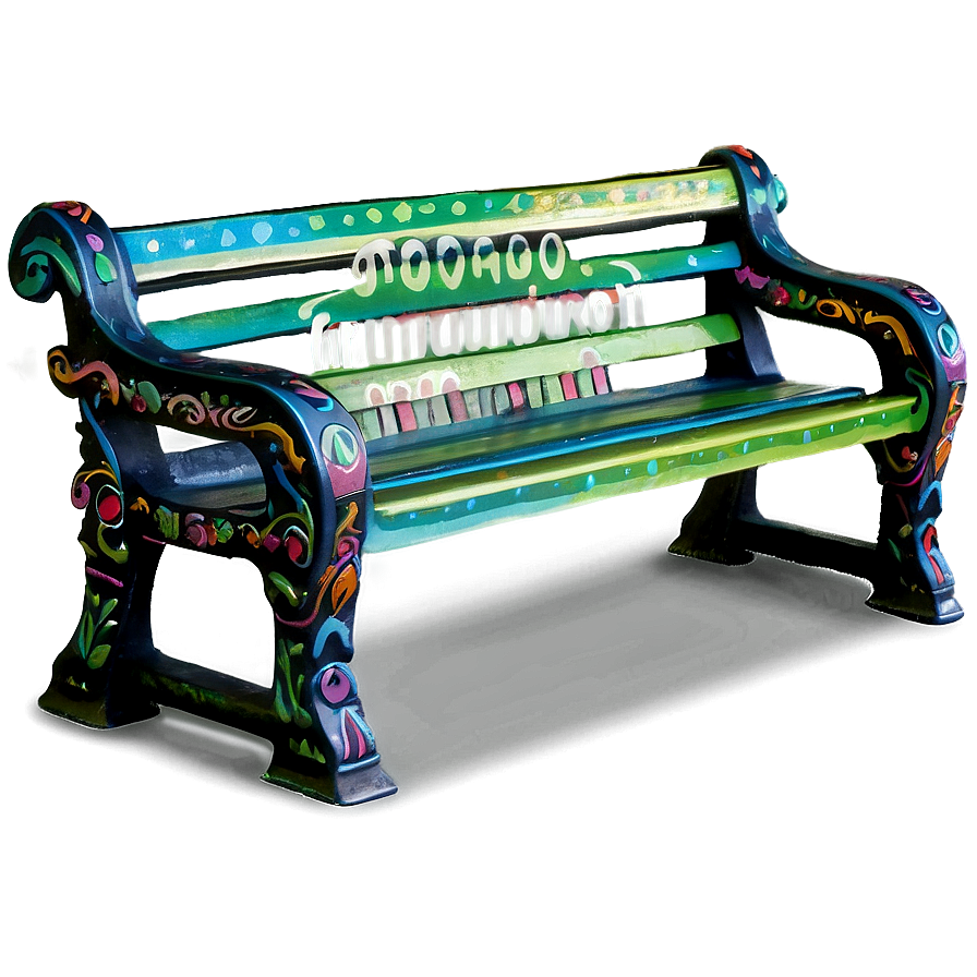 Colorful Bench Png Pjq PNG Image