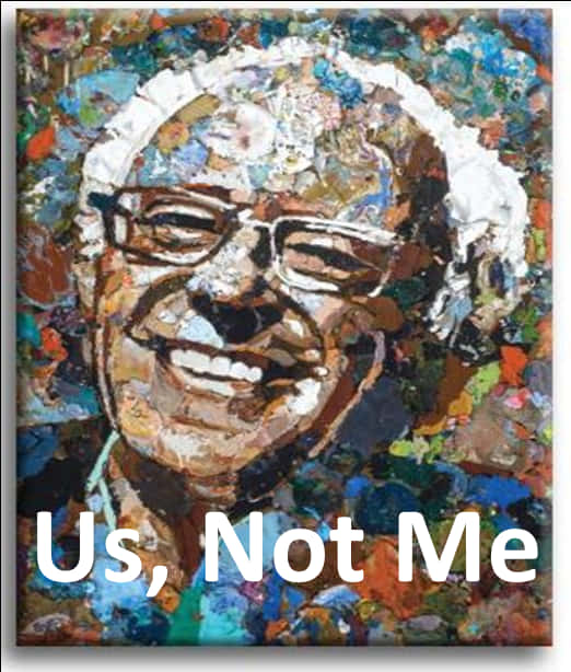 Colorful Bernie Sanders Painting PNG Image