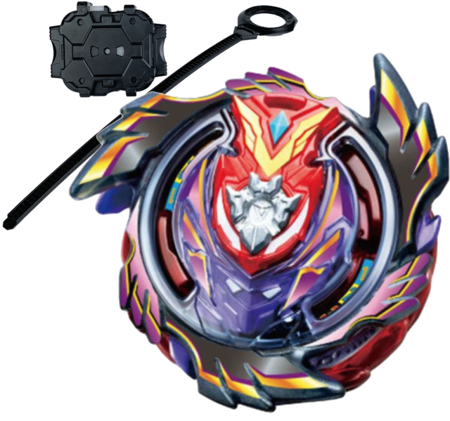 Colorful Beybladewith Launcher PNG Image