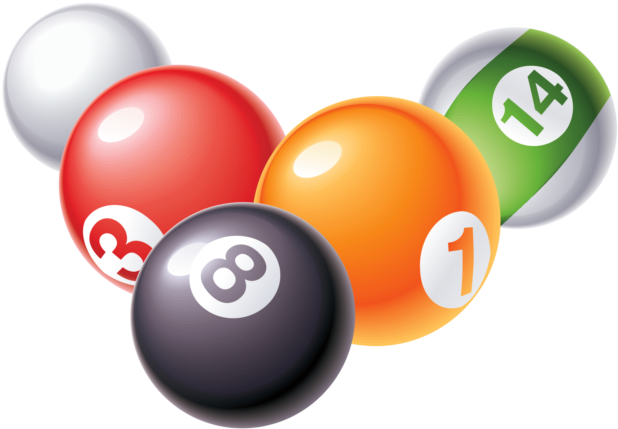 Colorful Billiard Balls Cluster PNG Image