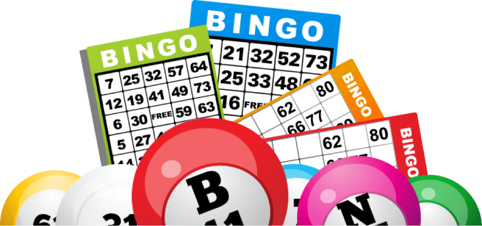 Colorful Bingo Cardsand Balls PNG Image