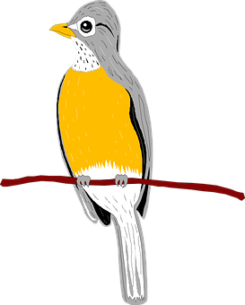 Colorful Bird Illustration PNG Image