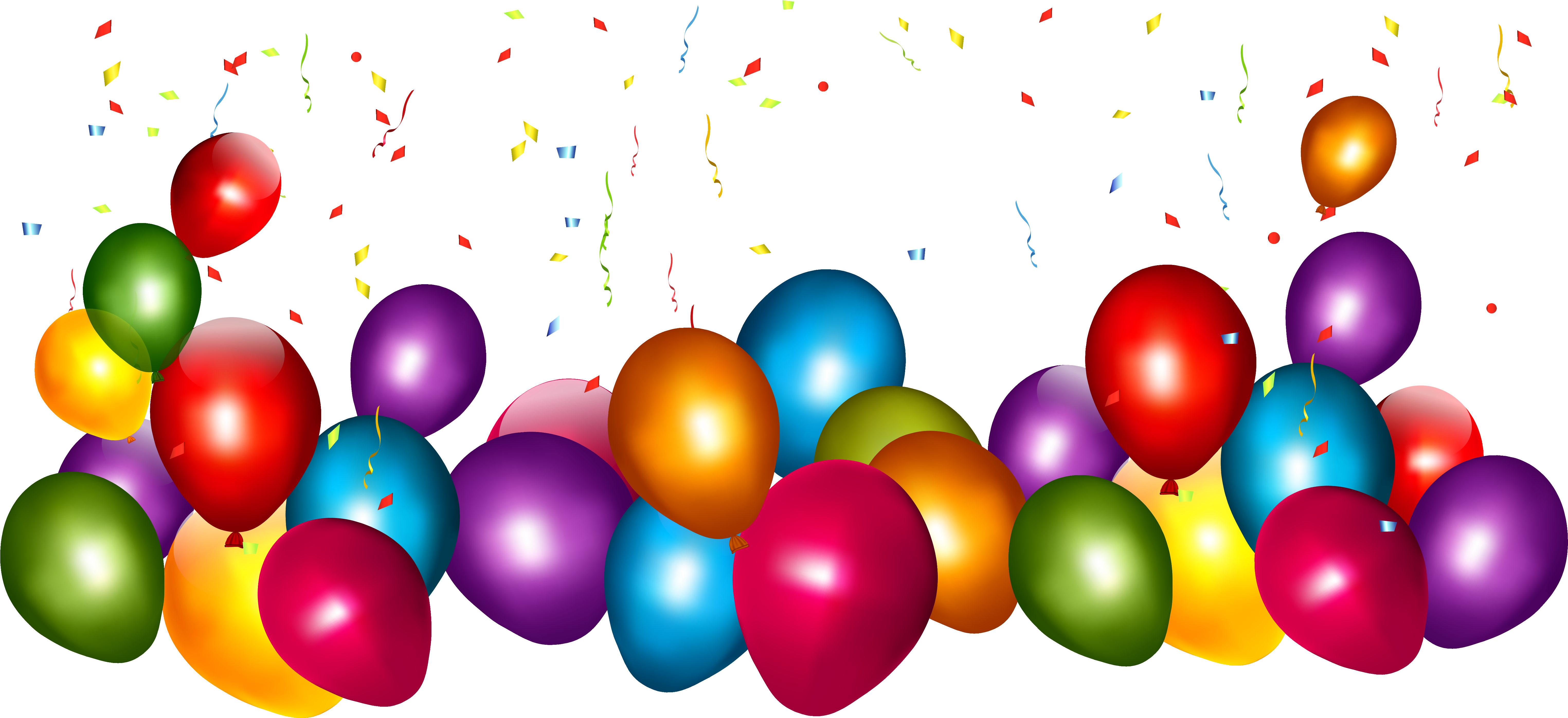 Colorful_ Birthday_ Balloons_and_ Confetti_ Background PNG Image