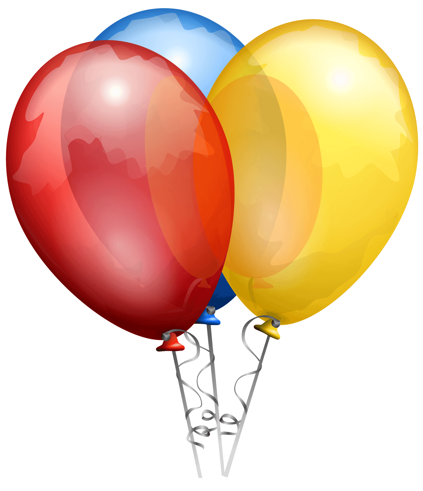 Colorful Birthday Balloons PNG Image