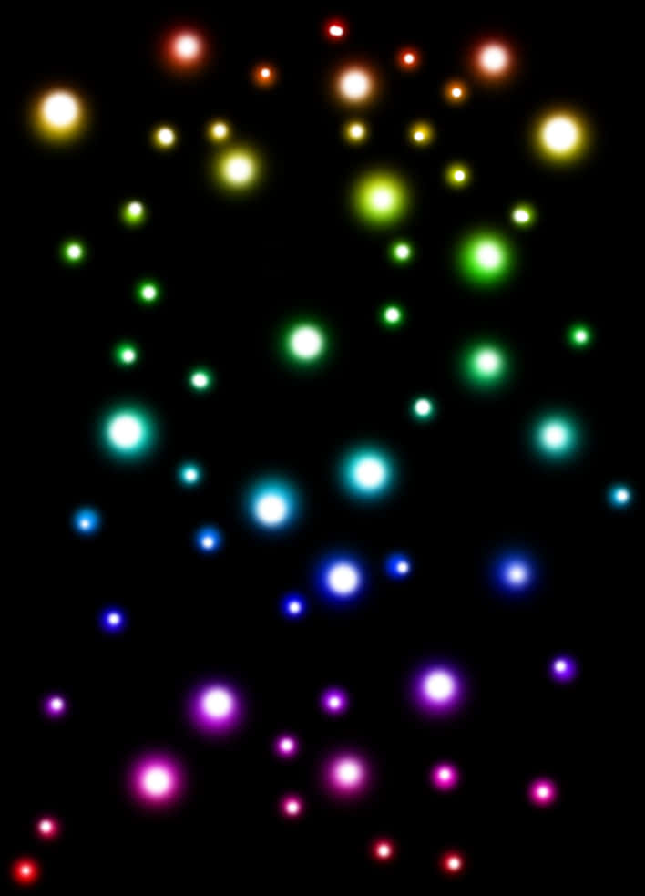 Colorful Bokeh Sparkle Lights PNG Image