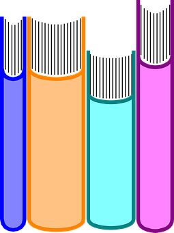 Colorful Book Spines PNG Image