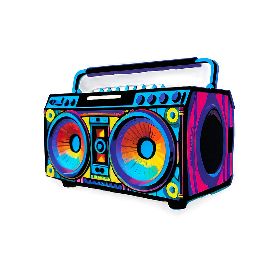 Colorful Boombox Png Deg PNG Image