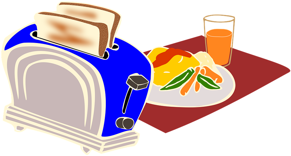 Colorful Breakfast Setup PNG Image