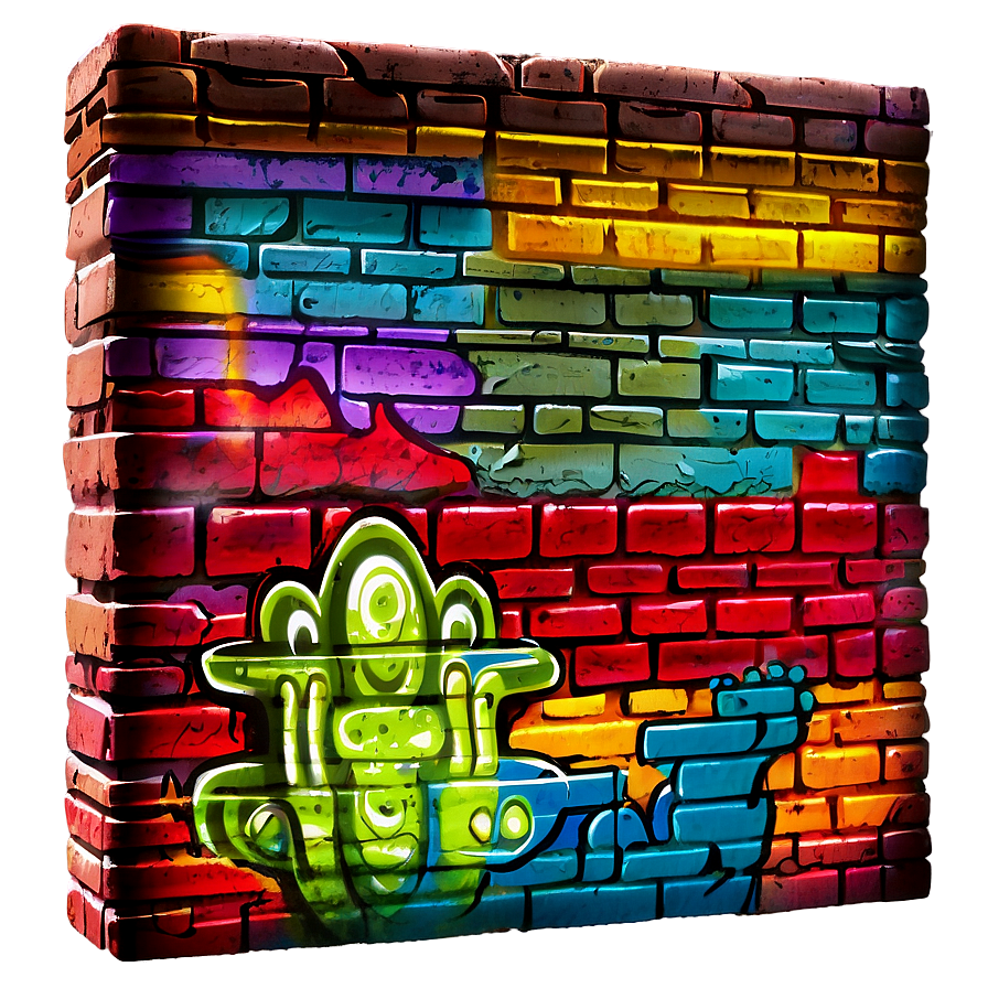 Colorful Brick Graffiti Png Cbl PNG Image