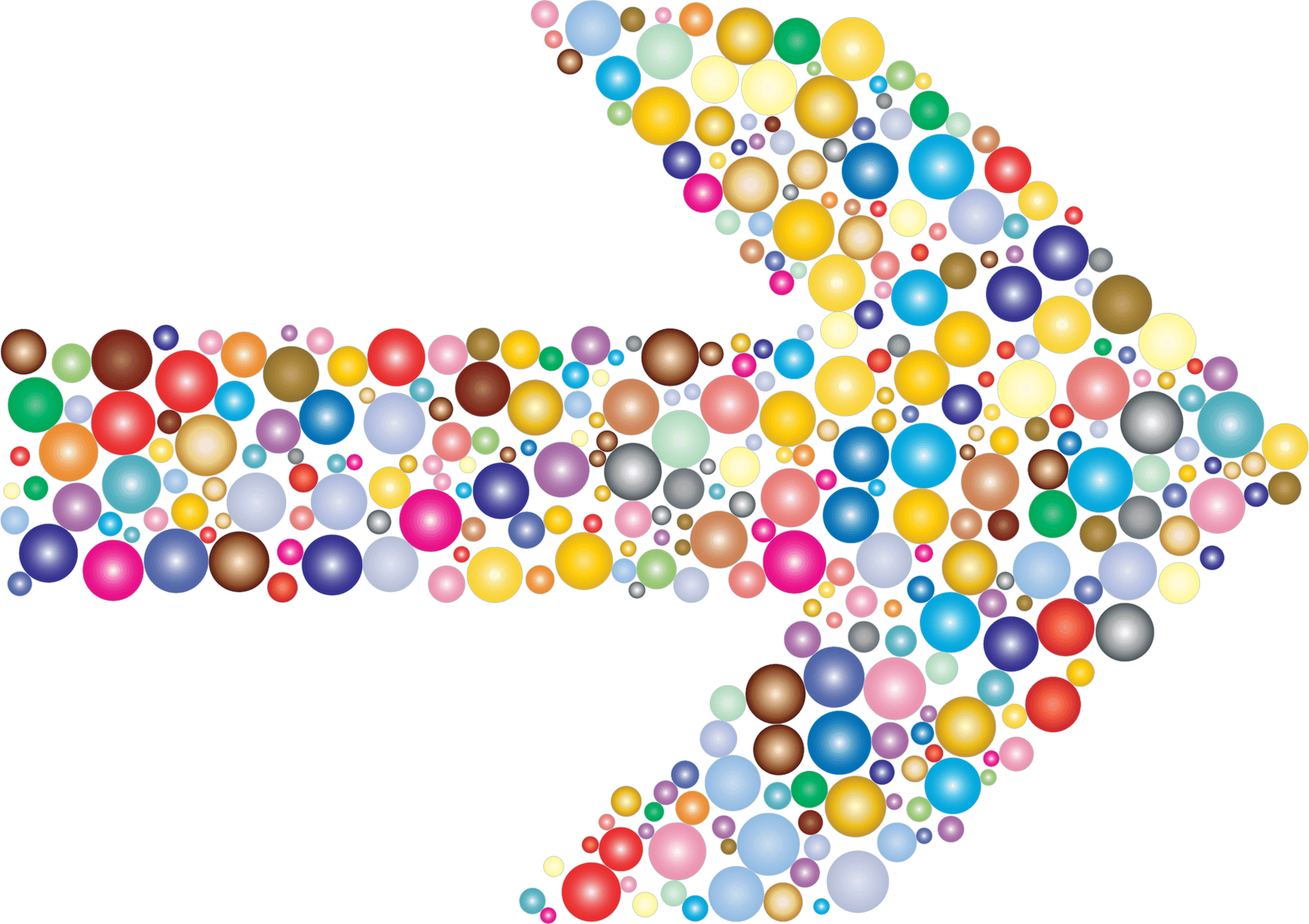 Colorful Bubble Arrow Clipart PNG Image