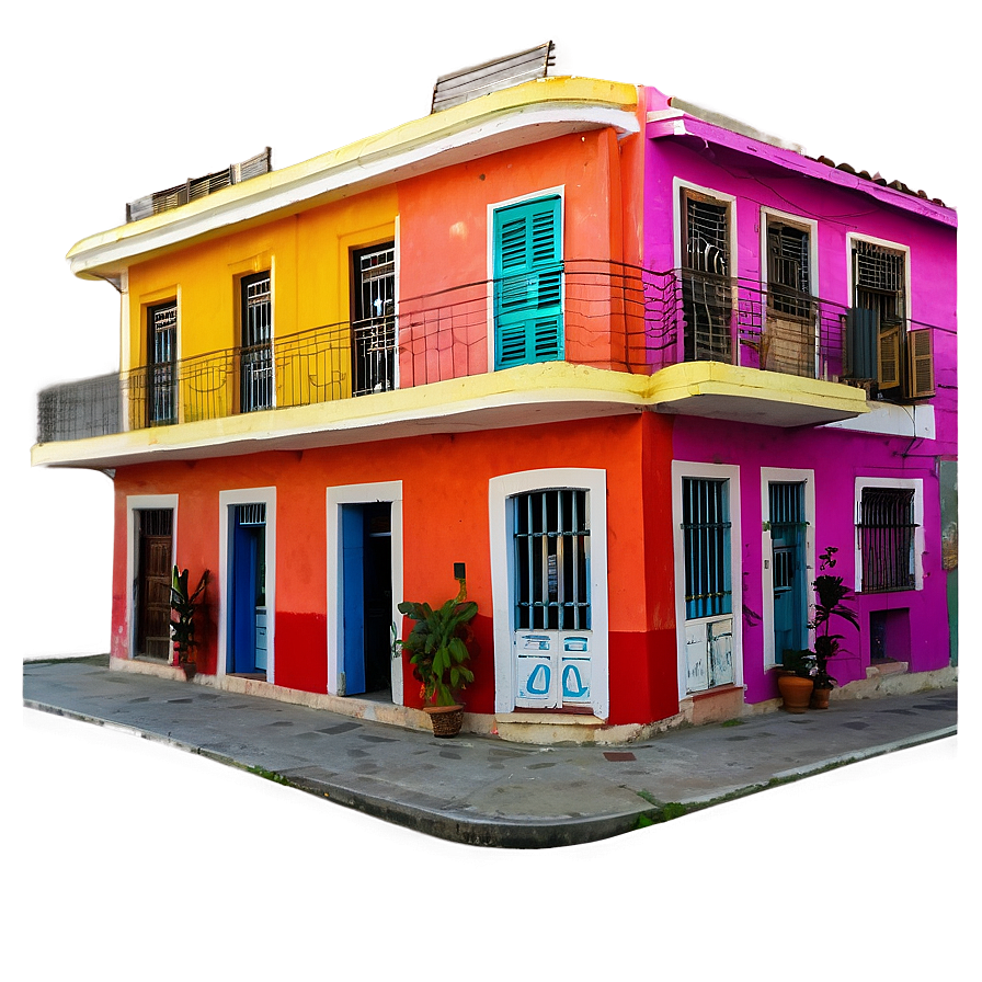 Colorful Buildings In Cuba Png Jxg8 PNG Image