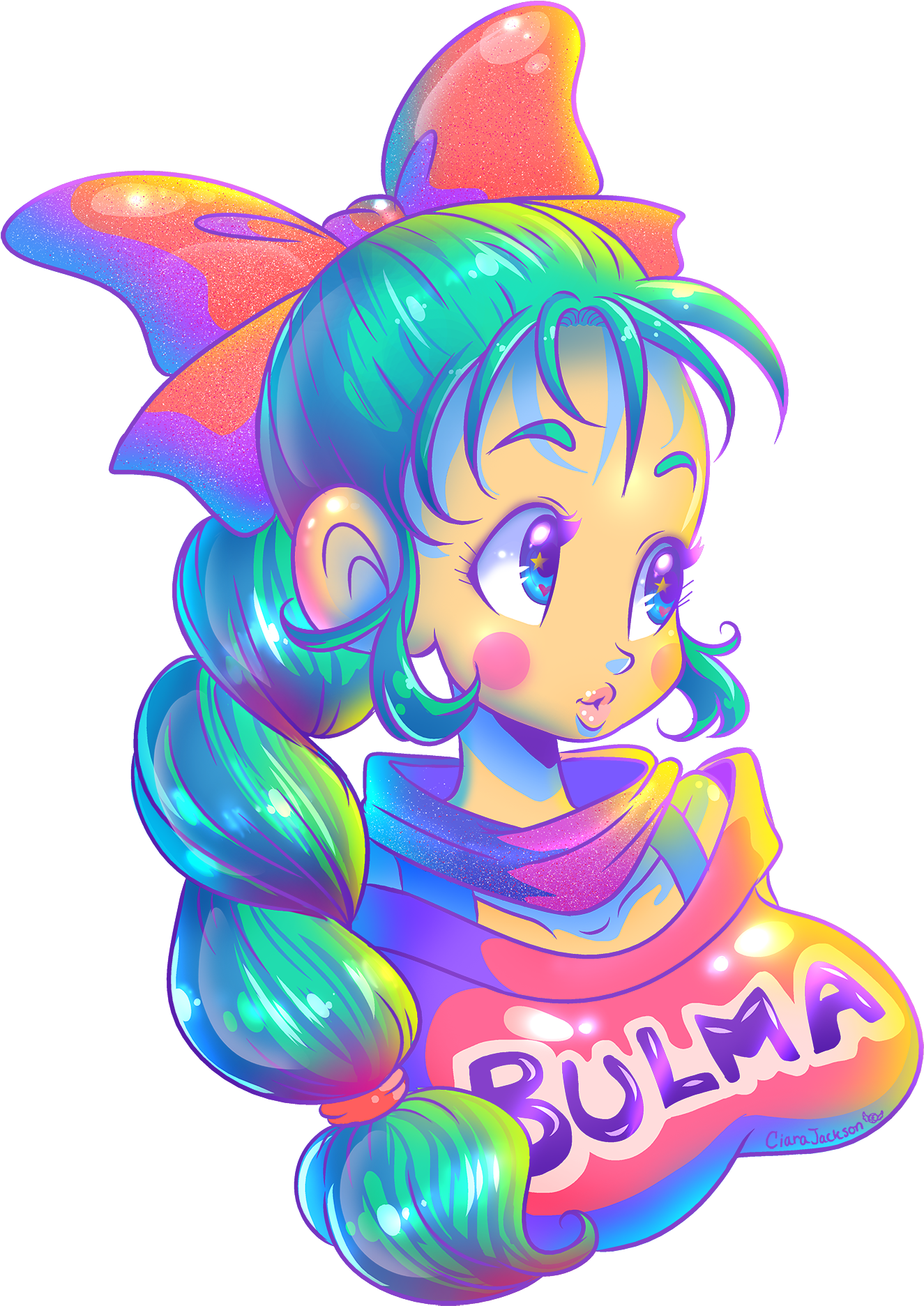 Colorful Bulma Artwork PNG Image