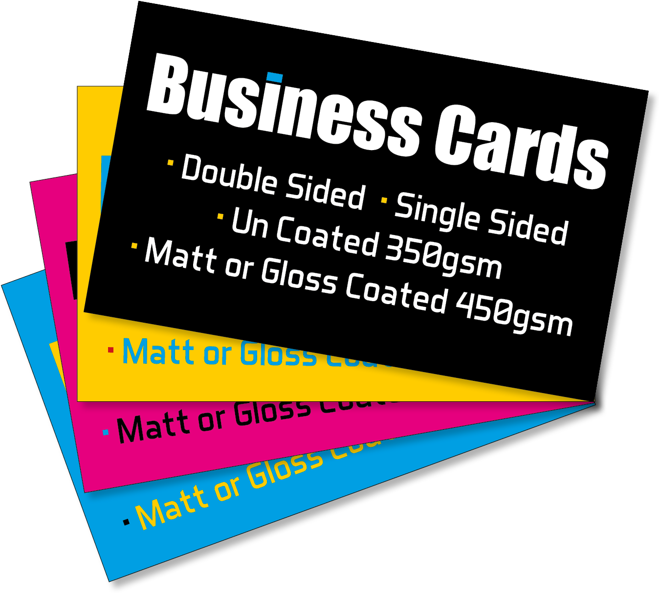 Colorful Business Cards Options PNG Image