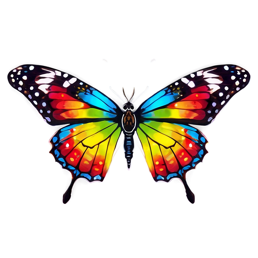 Colorful Butterfly C PNG Image