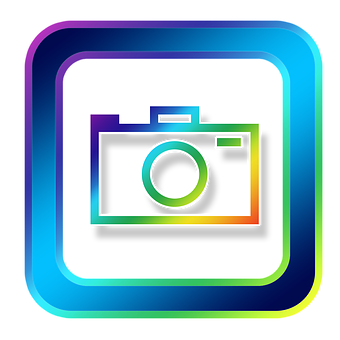 Colorful Camera Icon PNG Image