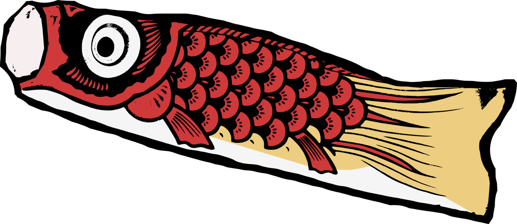 Colorful Carp Illustration PNG Image