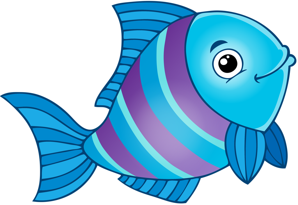 Colorful Cartoon Betta Fish PNG Image