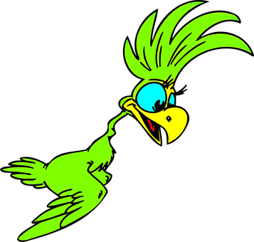 Colorful Cartoon Bird Vector PNG Image