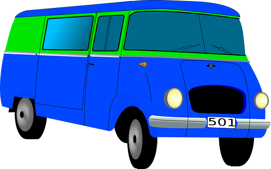 Colorful Cartoon Bus501 PNG Image