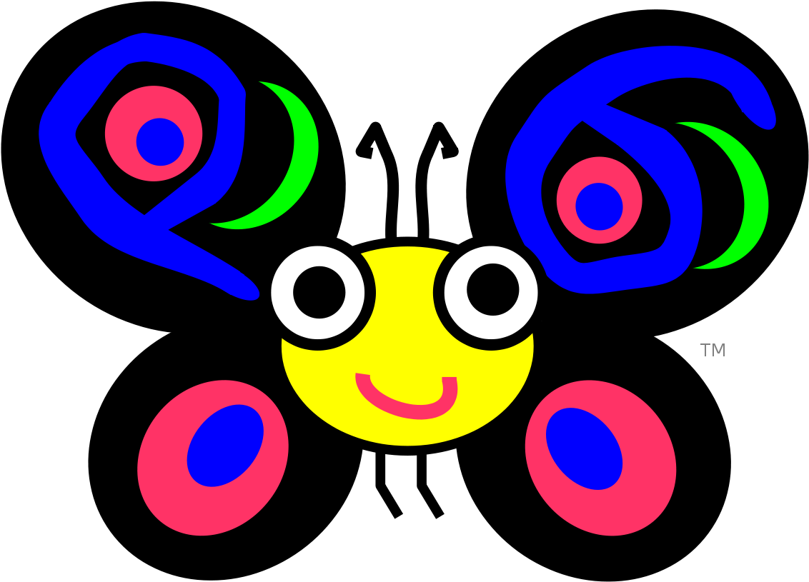 Colorful Cartoon Butterfly PNG Image