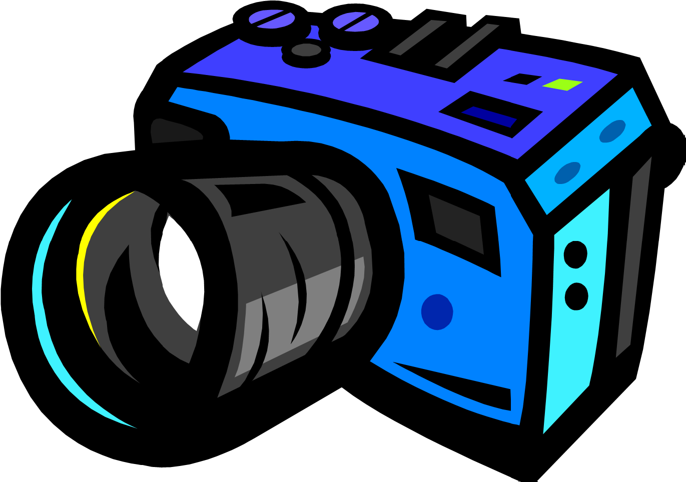 Colorful Cartoon Camera PNG Image