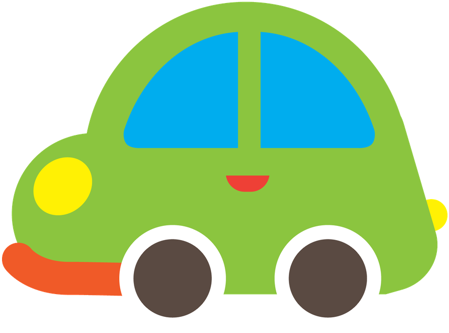 Colorful Cartoon Car Illustration PNG Image