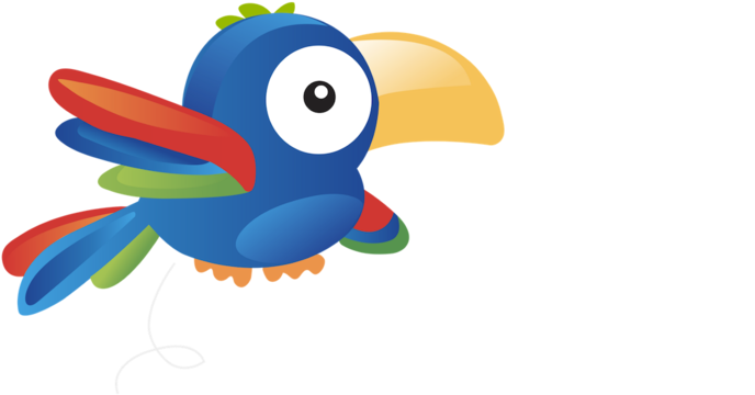 Colorful Cartoon Dodo Bird Logo PNG Image