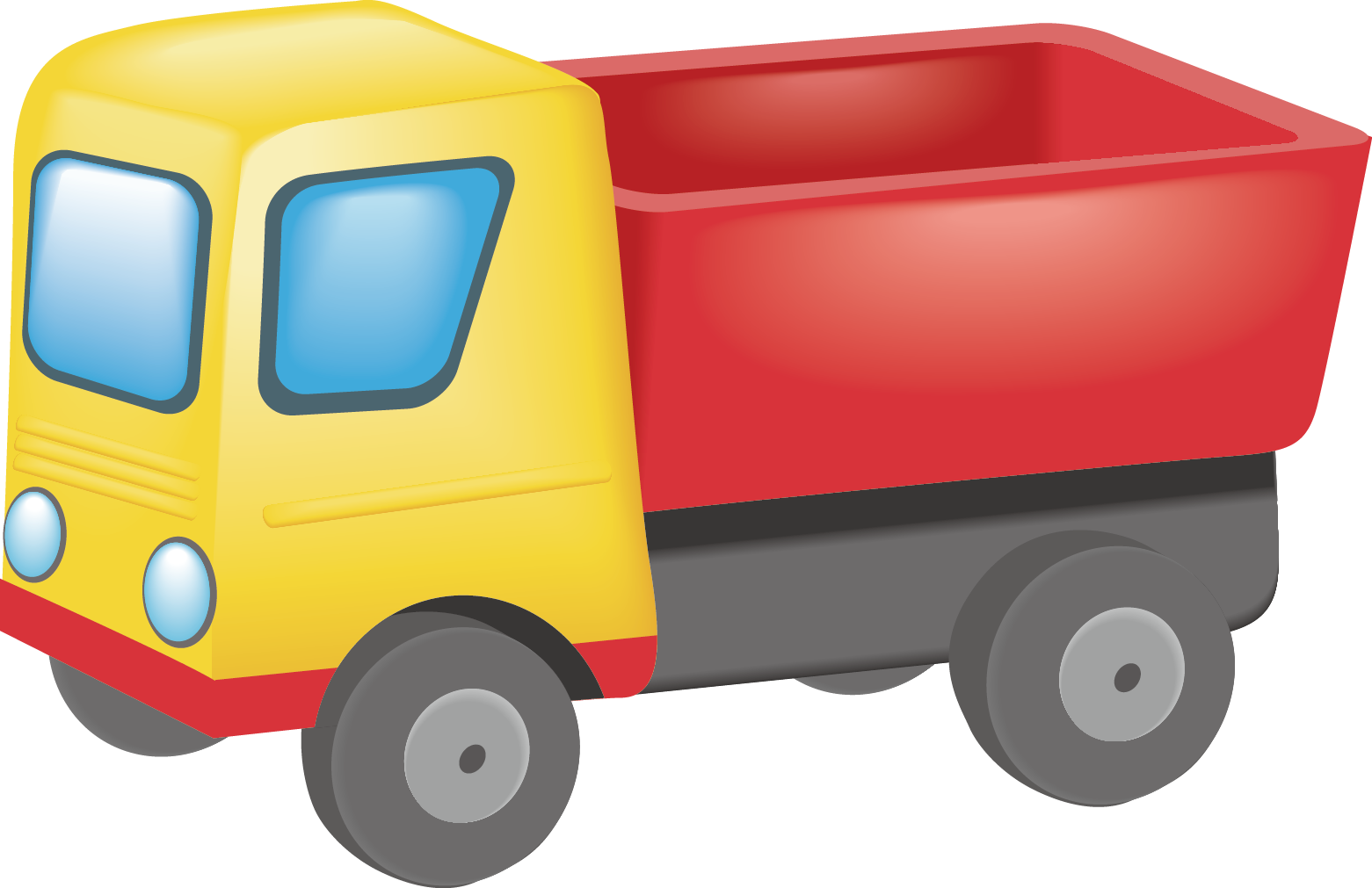 Colorful Cartoon Dump Truck PNG Image