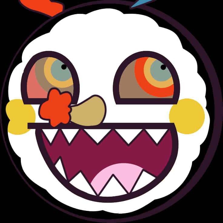 Colorful_ Cartoon_ Monster_ Face PNG Image