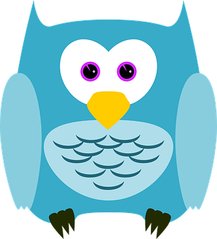 Colorful Cartoon Owl Illustration PNG Image